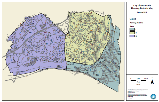 Map of the East & West Ends of Alexandria